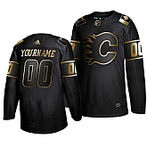 Flames Customized Black Gold Adidas Jersey